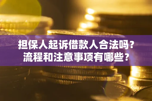 济南担保人起诉借款人合法吗？流程和注意事项有哪些？