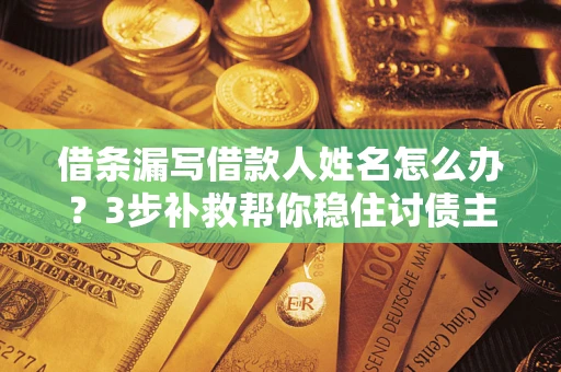 济南借条漏写借款人姓名怎么办？3步补救帮你稳住讨债主动权